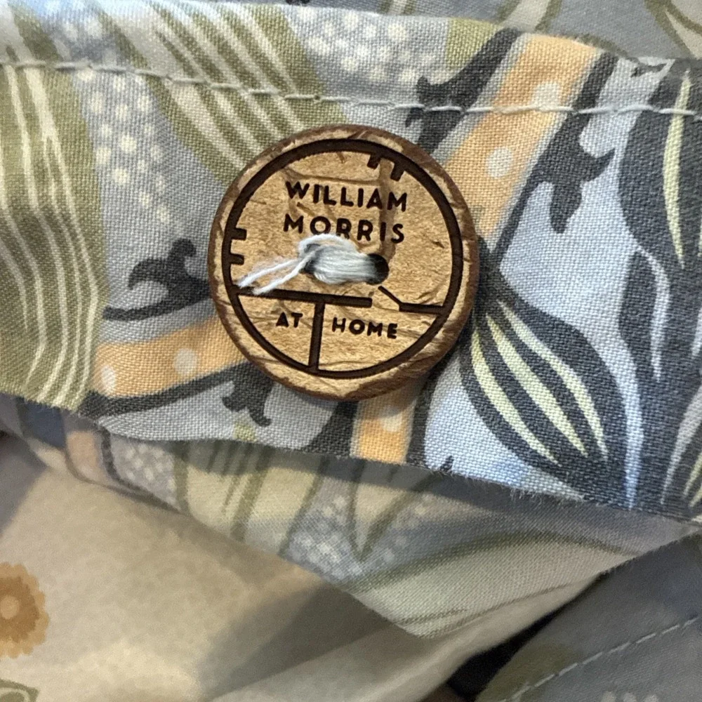 William MORRIS & CO. QUEEN Duvet Cover, 2 Cases WOODLAND WEEDS Blue green Floral